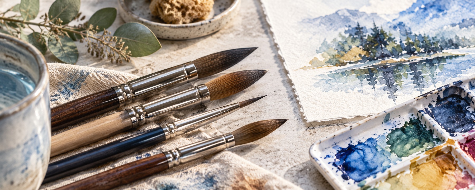 Essential watercolor painting supplies